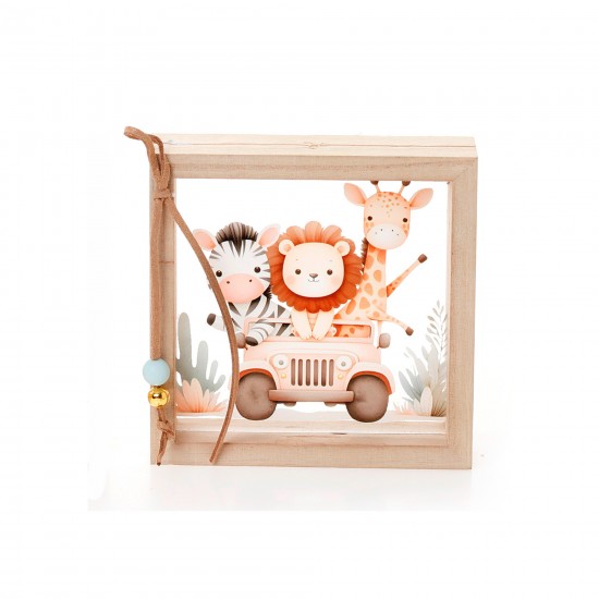  Ξύλινη Κορνίζα Plexiglass "Safari Adventure"