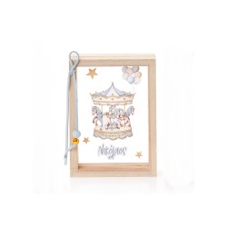  Ξύλινη Κορνίζα Plexiglass με Θέμα Καρουζέλ