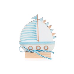 Ξύλινο Διακοσμητικό με Βάση - Καράβι