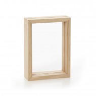 Ξύλινη Κορνίζα με Διάφανο Plexiglass