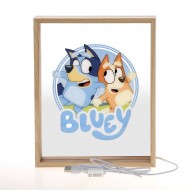 Πασχαλινό Σετ Δώρου Bluey: Αρωματική Λαμπάδα & Ξύλινο Φωτιστικό Κάδρο LED ΠΛΦ-2655 