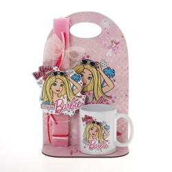 Πασχαλινό Σετ Δώρου Barbie: Αρωματική Λαμπάδα, Κούπα & Ξύλινη Βάση 