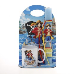 Πασχαλινό Σετ Δώρου One Piece: Αρωματική Λαμπάδα, Κούπα & Ξύλινη Βάση ΠΛ-2608