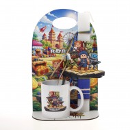 Πασχαλινό Σετ Δώρου Roblox: Αρωματική Λαμπάδα, Κούπα & Ξύλινη Βάση ΠΛΚ-2614