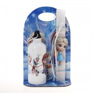 Πασχαλινό Σετ Δώρου Frozen: Αρωματική Λαμπάδα, Παγούρι & Ξύλινη Βάση ΠΛ-2680