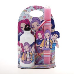 Πασχαλινό Σετ Δώρου Huntrix: Αρωματική Λαμπάδα, Παγούρι & Ξύλινη Βάση ΠΛ-2676