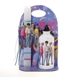 Πασχαλινό Σετ Δώρου Saja Boys: Αρωματική Λαμπάδα, Παγούρι & Ξύλινη Βάση ΠΛ-2682