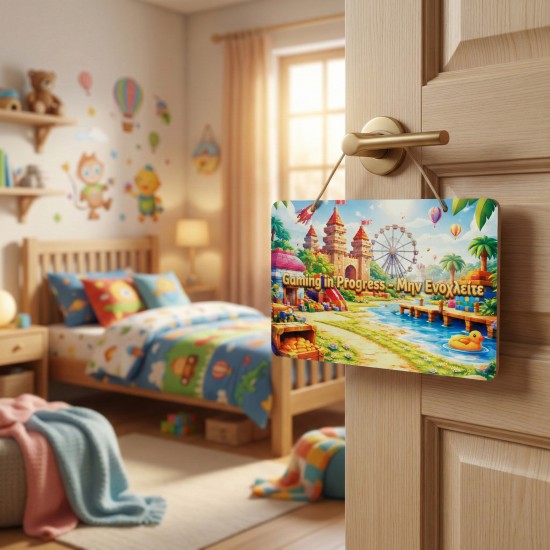 Πασχαλινή Λαμπάδα Roblox (Gaming) με Ξύλινη Πινακίδα Πόρτας 