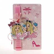 Πασχαλινή Λαμπάδα Barbie με Ξύλινη Πινακίδα Πόρτας ΠΛ-2621