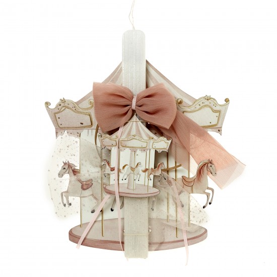 Πασχαλινή Λαμπάδα Καρουζέλ με Ξύλινο Διακοσμητικό Τοίχου ΠΛ-26104