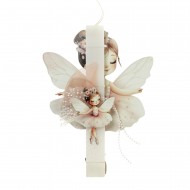 Πασχαλινή Λαμπάδα "Dreamy Fairy Ballerina" με Ξύλινο Διακοσμητικό Τοίχου 