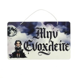 Πασχαλινή Λαμπάδα Wednesday με Ξύλινη Πινακίδα Πόρτας ΠΛ-2626