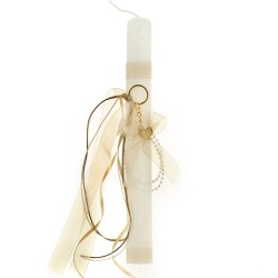 Πασχαλινή Λαμπάδα μπρελόκ πέρλες με plexi καρδιά ΠΛ-26120