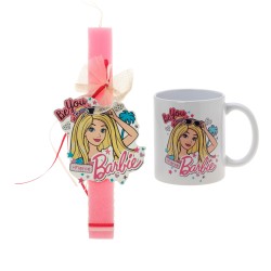 Πασχαλινό Σετ Barbie: Αρωματική Λαμπάδα με Επιλογή Κούπα ή Παγούρι 