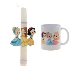 Πασχαλινό Σετ Disney Princesses: Αρωματική Λαμπάδα με Επιλογή Κούπα ή Παγούρι