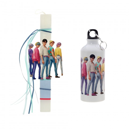 Πασχαλινό Σετ Saja Boys: Αρωματική Λαμπάδα με Επιλογή Κούπα ή Παγούρι