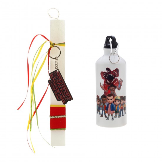 Πασχαλινό Σετ Stranger Things: Αρωματική Λαμπάδα με Μπρελόκ & Επιλογή Κούπα ή Παγούρι