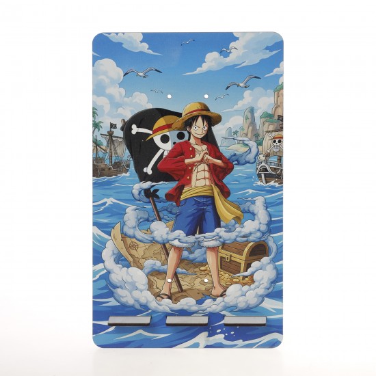 Πασχαλινή Λαμπάδα One Piece (Luffy) με Ξύλινη Βάση Tablet ΠΛΤ-2640