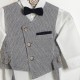 Βαπτιστικό Κουστούμι Αγοριού "Navy Check Wrap" ΚΔ-2601