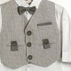 Βαπτιστικό Κουστούμι "Olive Herringbone Classic" ΚΔ-2602