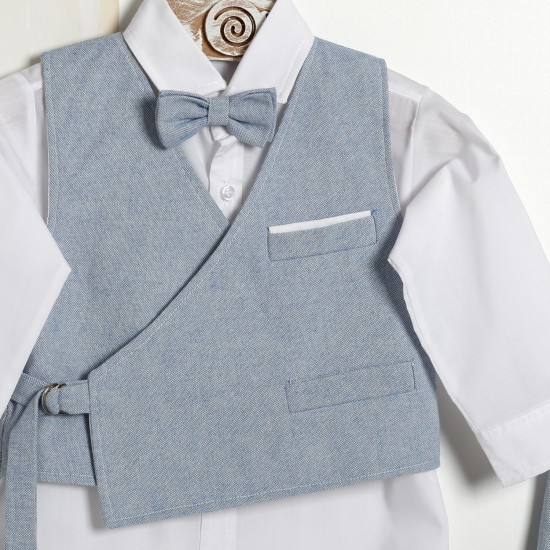 Βαπτιστικό Κουστούμι "Chambray Wrap Elegance"  ΚΔ-2604