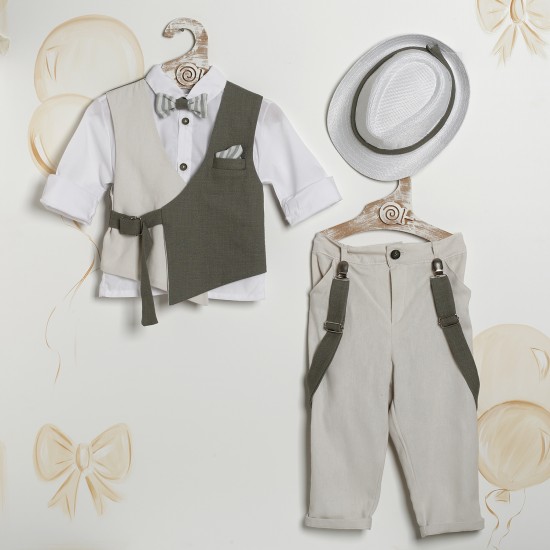 Βαπτιστικό Κουστούμι "Olive Two-Tone Wrap" Κ-2619