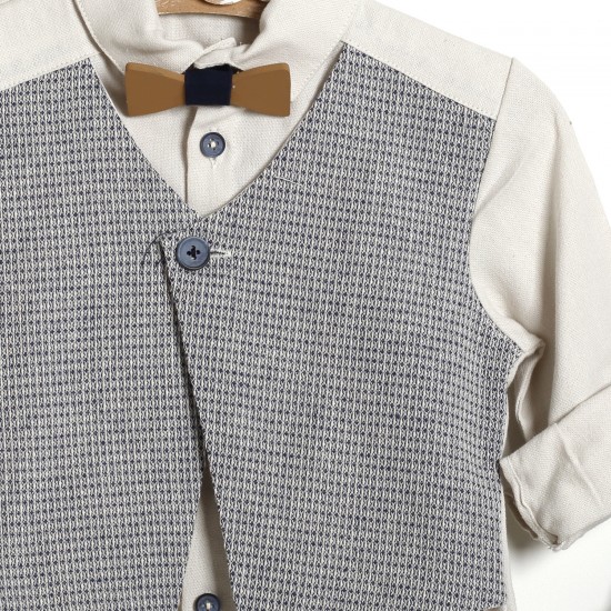 Βαπτιστικό Κουστούμι "Navy Grey Gentleman" Κ-2622