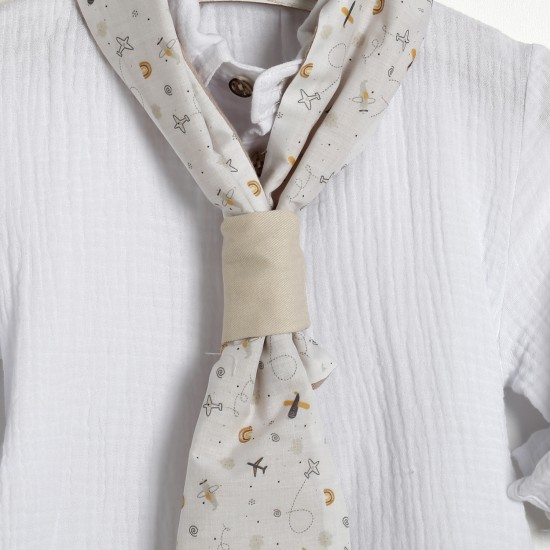 Βαπτιστικό Κουστούμι Αγοριού "Little Aviator Beige" 2625