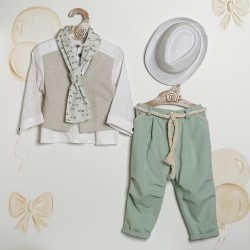 Βαπτιστικό Κουστούμι Αγοριού "Mint Vintage Racer" 2624