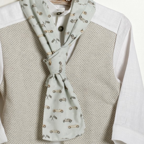 Βαπτιστικό Κουστούμι Αγοριού "Mint Vintage Racer" 2624