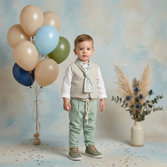 Βαπτιστικό Κουστούμι Αγοριού "Mint Vintage Racer" 2624