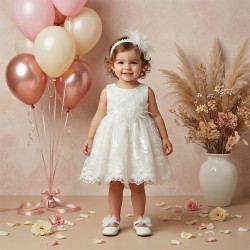 Βαπτιστικό Φόρεμα "Pure Floral Elegance" 2608