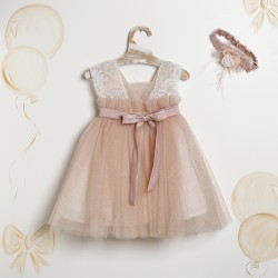 Βαπτιστικό Φόρεμα "Glitter Peach Fairy" 2610