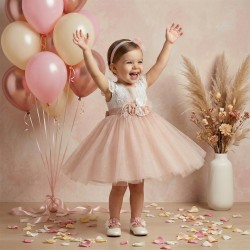 Βαπτιστικό Φόρεμα "Glitter Peach Fairy" 2610