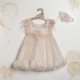 Βαπτιστικό Φόρεμα "Blush Feather Elegance" 2612