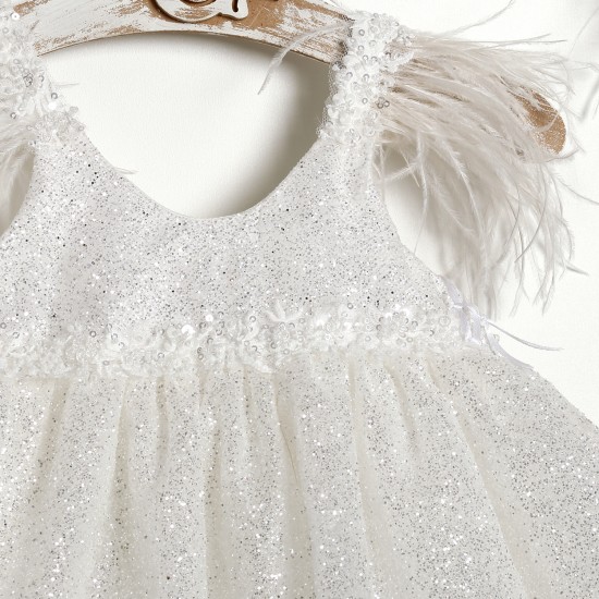 Βαπτιστικό Φόρεμα "Sparkling White Swan" 2613