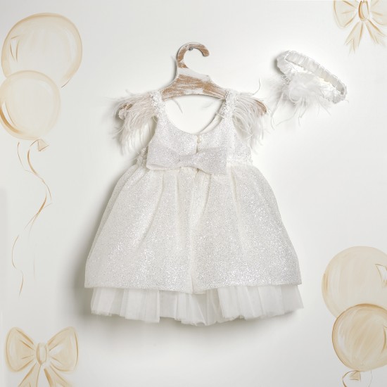 Βαπτιστικό Φόρεμα "Sparkling White Swan" 2613