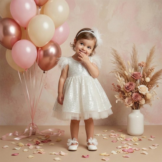 Βαπτιστικό Φόρεμα "Sparkling White Swan" 2613