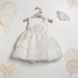 Βαπτιστικό Φόρεμα "Pure Mousseline Ruffles"