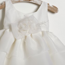 Βαπτιστικό Φόρεμα "Pure Mousseline Ruffles"