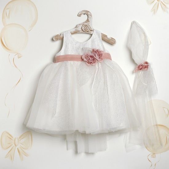 Βαπτιστικό Φόρεμα "Sparkle Rose Elegance" 2635