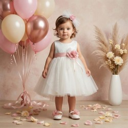 Βαπτιστικό Φόρεμα "Sparkle Rose Elegance" 2635