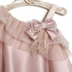 Βαπτιστικό Φόρεμα "Asymmetric Rose Glow" 2636