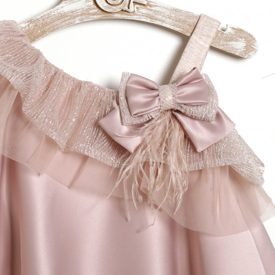 Βαπτιστικό Φόρεμα "Asymmetric Rose Glow" 2636