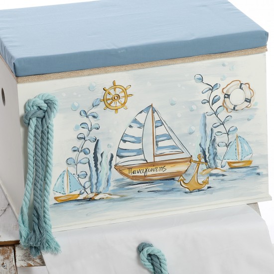 Σετ Βάπτισης Κουτί-Θρανίο "Watercolor Sailing Adventure" Ζωγραφιστό