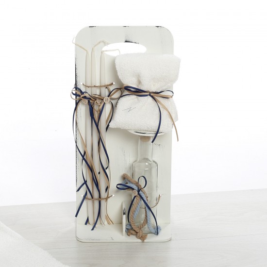 Σετ Βάπτισης Παγκάκι "Paper Boat Dreamer" Ζωγραφιστό