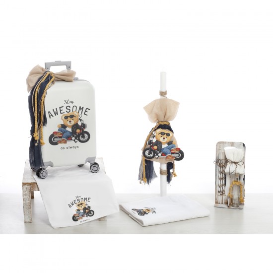 Σετ Βάπτισης Βαλίτσα "Stay Awesome Bear"