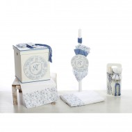 Σετ Βάπτισης Κουτί "Blue Monogram Heritage" 2616
