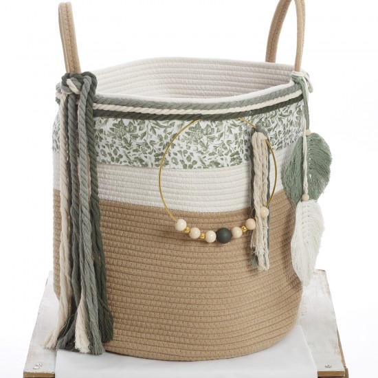 Σετ Βάπτισης Καλάθι Rope "Green Macrame Dreams" 2628