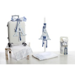 Σετ Βάπτισης Βαλίτσα "Vintage Blue Dreams" 2629